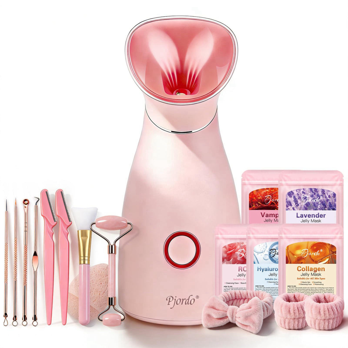 Pjordo Facial Steamer Spa Kit 12 Skin Care Tools 5 Jelly — view 2