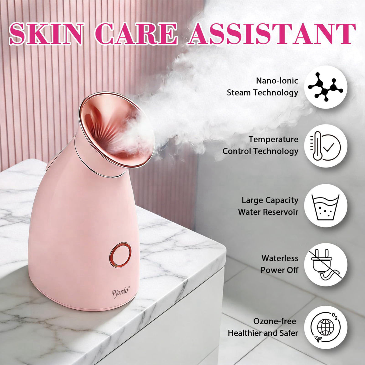 Pjordo Facial Steamer Spa Kit 12 Skin Care Tools 5 Jelly — view 5