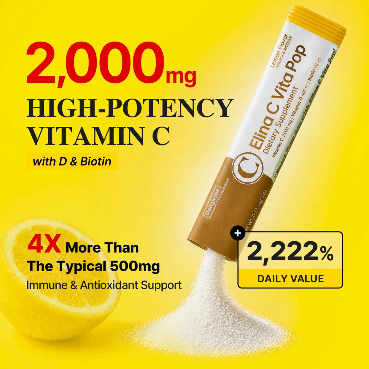 DONGKOOK Vita Pop Korean Vitamin C 2 000mg Vitamin D Biotin — view 3
