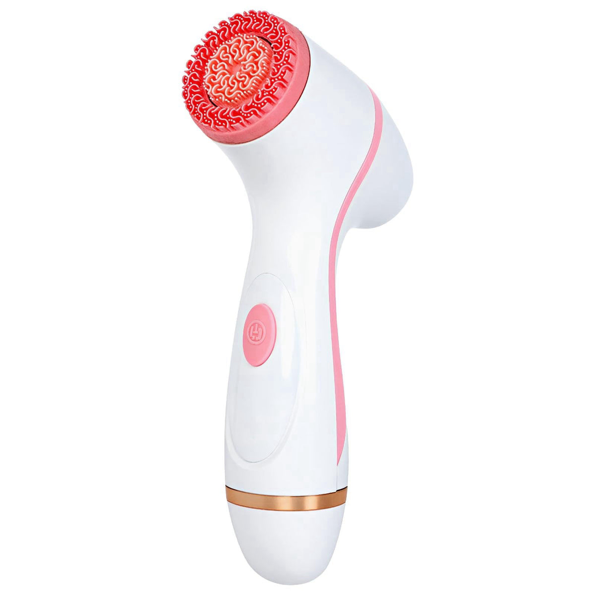 Rechargeable Facial Cleansing Brush Pink Silicone Skin Care by Premium Selection
