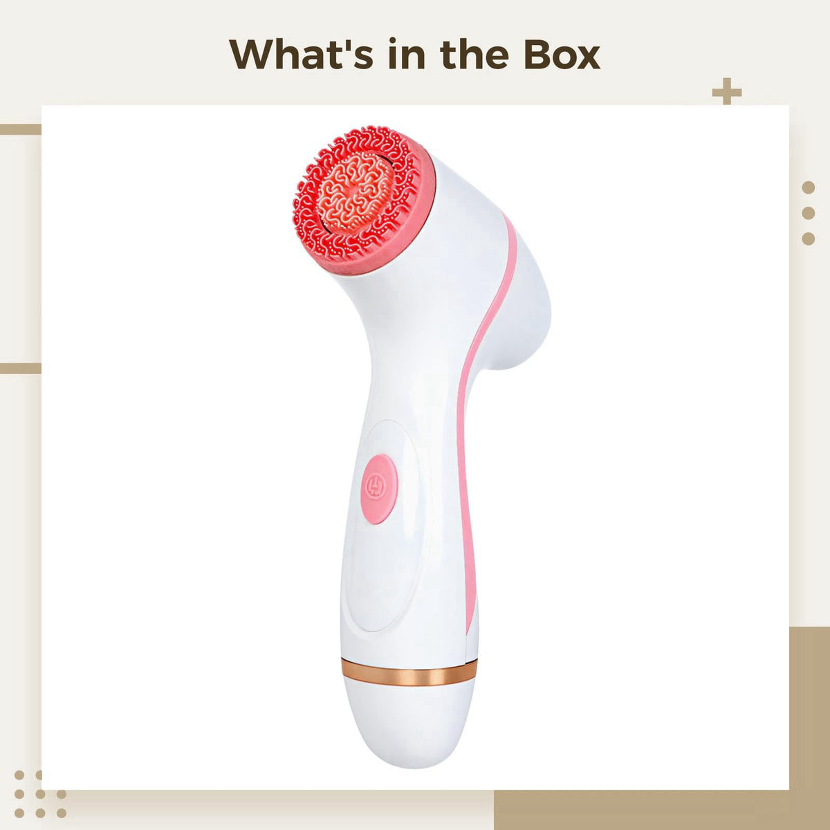 Rechargeable Facial Cleansing Brush Pink Silicone Skin Care by Premium Selection — view 5