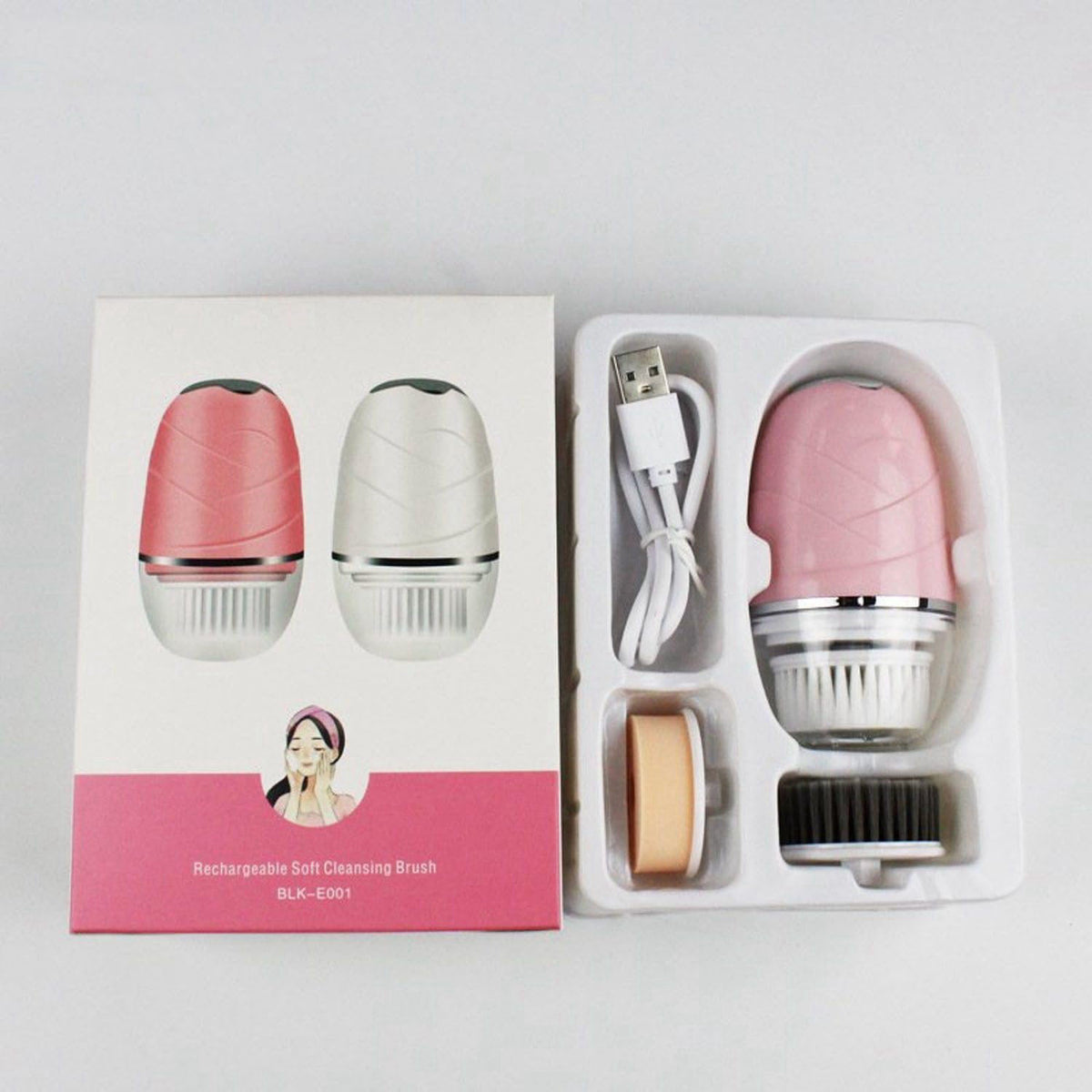 Facial Cleansing Brush Electric Face Scrubber with 3 Brush by BEAUTIVANA — view 8