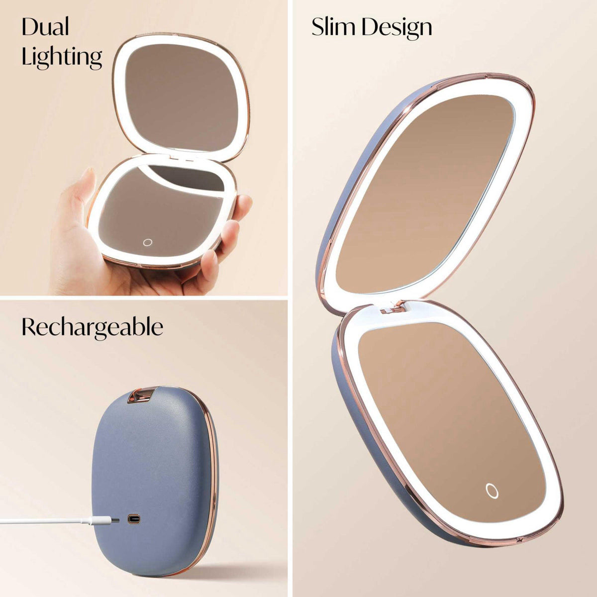 Fancii Mila 2 LED Lighted Compact Makeup Mirror Rechargeable — view 7